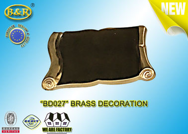 REF.  BD027 Brass Scroll Tombstone Vật liệu trang trí Hợp kim đồng Kích thước 9 × 13 Cm