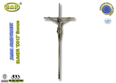 Kích thước 45 * 18 cm Ref No D012 màu đồng cổ thánh giá công giáo và crucifix quan tài trang trí