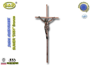 Hợp kim kẽm chéo zamak crucifix / quan tài Trang Trí D051 Ý chất lượng màu đồng