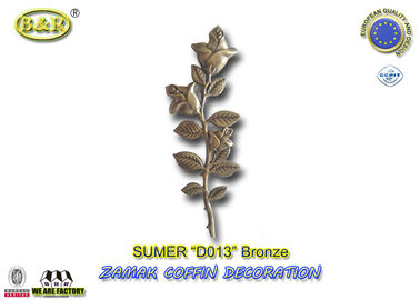 Kim loại quan tài trang trí zamak rose kẽm hợp kim hoa D013 45 cm * 13 cm Antique bronze