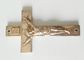 Nhựa Quan Tài Chữ Thập D049 Vàng Antique Brass zamak crucifix cho quan tài sử dụng 10.8 * 6.6 cm