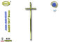 Antique brass vàng màu zamak crucifix chữ thập, quan tài phụ kiện D017 kim loại quan tài nắp trang trí kích thước: 57x16.5 cm